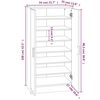 vidaXL Shoe Cabinet High Gloss White 55x35x108 cm Engineered Wood