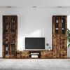 vidaXL TV Cabinet Set with Drawer FLORIN Smoked Oak Engineered Wood