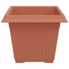 vidaXL Square Flower Pot 24 pcs Brick Red 28.5 x 28.5 x 22 cm Plastic