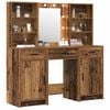 vidaXL Dressing Table Set with Drawer 3 pcs Old Wood Engineered Wood