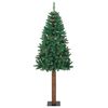 vidaXL Slim Christmas Tree Green 210 cm PVC and Solid Pine wood