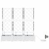 vidaXL Garden Planter 3 pcs White Steel