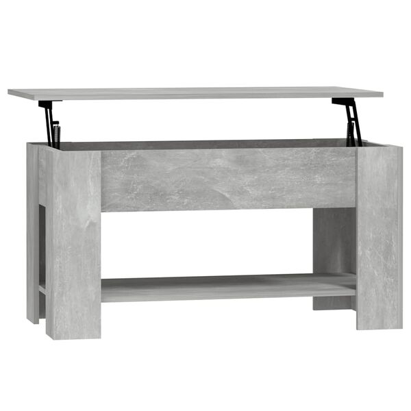 vidaXL Coffee Table Concrete Grey 101x49x52 cm Engineered Wood