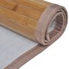 vidaXL 2x Bamboo Bath Mats 40 x 50 cm Brown