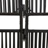 vidaXL Room Divider 6 Panels Black Poly Rattan
