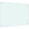 vidaXL Kitchen Backsplashes 2 pcs White 70x50 cm Tempered Glass