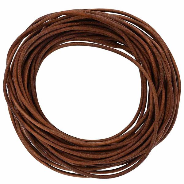 vidaXL Leather Cord Light Brown &Oslash;3 mm x 5 m Leather