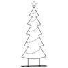 vidaXL Metal Christmas Tree with Stand Black 150 cm Steel