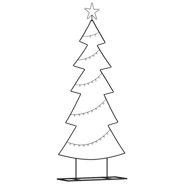 vidaXL Metal Christmas Tree with Stand Black 150 cm Steel