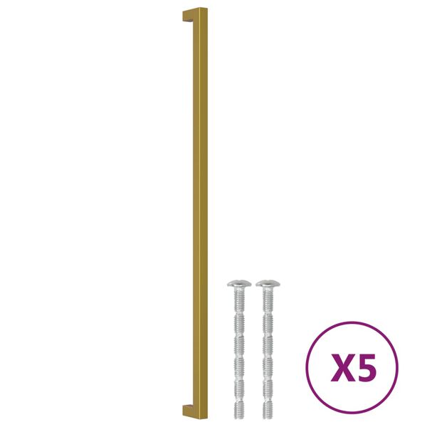 vidaXL Cabinet Handles 5 pcs Gold 480 mm Stainless Steel