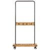 vidaXL Clothes Rack with Wheels 90x35x190 cm Solid Wood Mango and Iron