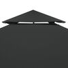 vidaXL 2-Tier Gazebo Top Cover 310 g/m&sup2; 4x3 m Anthracite