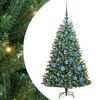 vidaXL Artificial Hinged Christmas Tree Green 120 cm PVC and Metal
