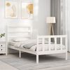 vidaXL Bed Frame without Mattress White 90x200 cm Solid Wood Pine