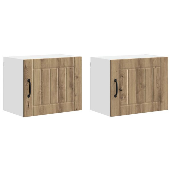 vidaXL Kitchen Cabinet 2 pcs Artisan Oak 50 x 31 x 40 cm
