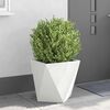vidaXL Planter 2 pcs White 50 x 50 x 50 cm Steel