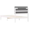 vidaXL Bed Frame with Upholstered Headboard Light Grey 100 x 200 cm