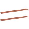vidaXL Wall Shelf with Shelf 2 pcs Red 115 x 9 x 3 cm Engineered Wood