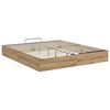vidaXL Ottoman Bed Frame with Storage Artisian Oak 203 x 160 x 25 cm