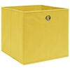 vidaXL Storage Boxes 10 pcs Non-woven Fabric 28x28x28 cm Yellow
