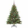 vidaXL Artificial Christmas Tree with 150 LEDs Green 120 cm PE and PVC