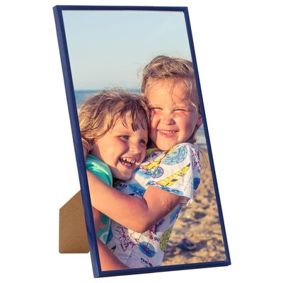 vidaXL Photo Frames Collage 3 pcs for Wall or Table Blue 10x15 cm MDF