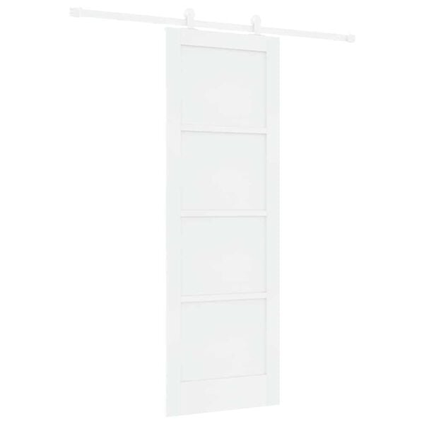 vidaXL Sliding Door White 73.5 x 211 cm Solid Pine Wood