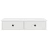 vidaXL Wall Shelf with Drawers White 80x34x17 cm Engineered Wood