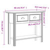 vidaXL Console Table BODO White 90x34.5x73 cm Solid Wood Pine