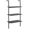 vidaXL Leaning Shelf | Black | Engineered wood, steel | Medium | Leaning Shelf