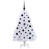 vidaXL Artificial Hinged Christmas Tree White 120 cm PVC and Steel