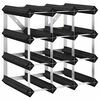 vidaXL Wine Rack for 12 Bottles Black Solid Pine Wood