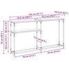 vidaXL ConsoleTable Old wood 145x22.5x75cm Engineered Wood