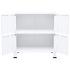 vidaXL Industrial Storage Chest White 75x40x80 cm Steel