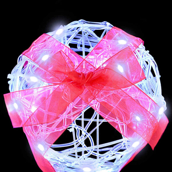 vidaXL Gift Box Decoration 3 pcs Cold white 20 x 20 x 21 cm Acrylic