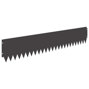 vidaXL Lawn Edging 30 pcs 103 x 20 cm Steel Black
