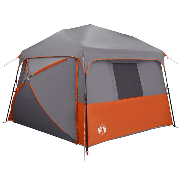 vidaXL Instant Tent ALTA Grey and Orange 458 x 458 x 230 cm Steel