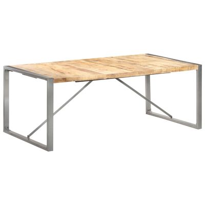 vidaXL Dining Table 200x100x75 cm Solid Rough Mango Wood