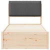 vidaXL Bed Frame with Upholstered Headboard Dark Grey 75 x 190 cm