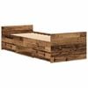 vidaXL Bed Frame with Drawer Old Wood 193 x 78 x 50 cm Engineered Wood