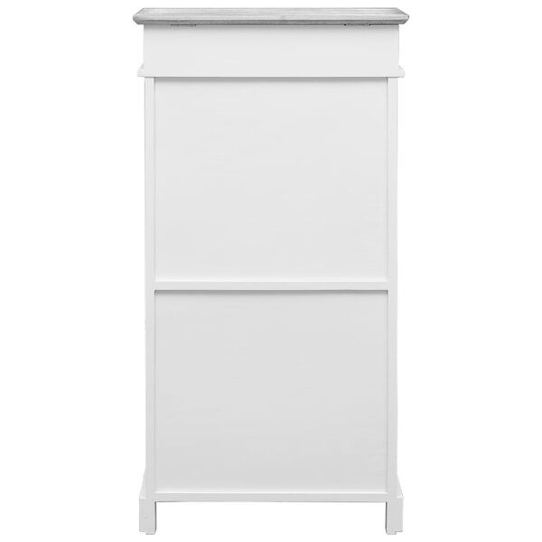 vidaXL Shoe Cabinet Grey 50x28x98 cm Paulownia Wood