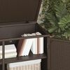 vidaXL Garden Storage Cabinet Brown 110x55x60.5 cm Poly Rattan