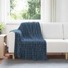 vidaXL Throw Blanket Navy Blue 150 x 130 cm Fleece