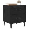 vidaXL Bed Cabinet Black Oak 40 x 35 x 47.5 cm Engineered Wood