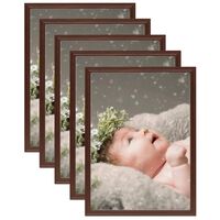 vidaXL Photo Frames Collage 5 pcs for Table Dark Red 13x18 cm