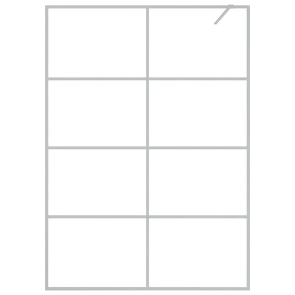 vidaXL Walk-in Shower Wall Silver 140x195 cm Clear ESG Glass