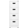 vidaXL Filing Cabinet White 46x62x133 cm Steel