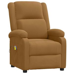 vidaXL Massage Chair Brown Velvet