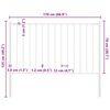 vidaXL Fence Panel Woerden with Posts Steel 1.7x0.75 m White