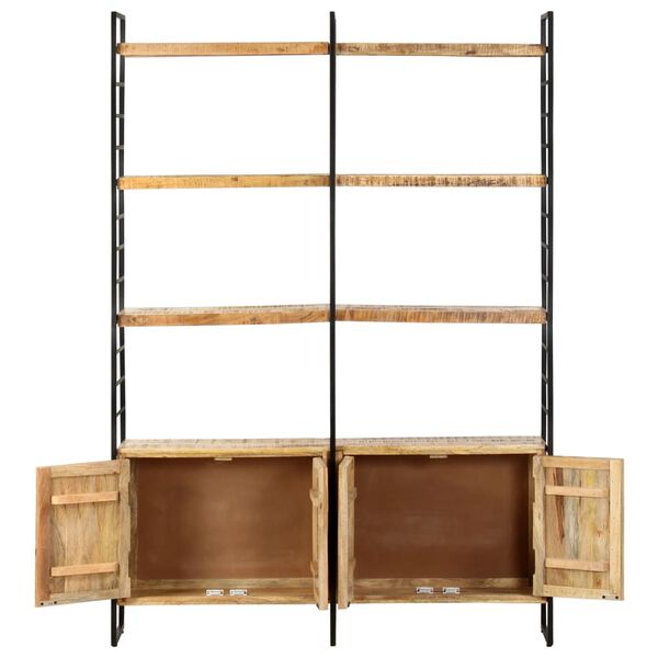 vidaXL 4-Tier Bookcase 124x30x180 cm Rough Mango Wood